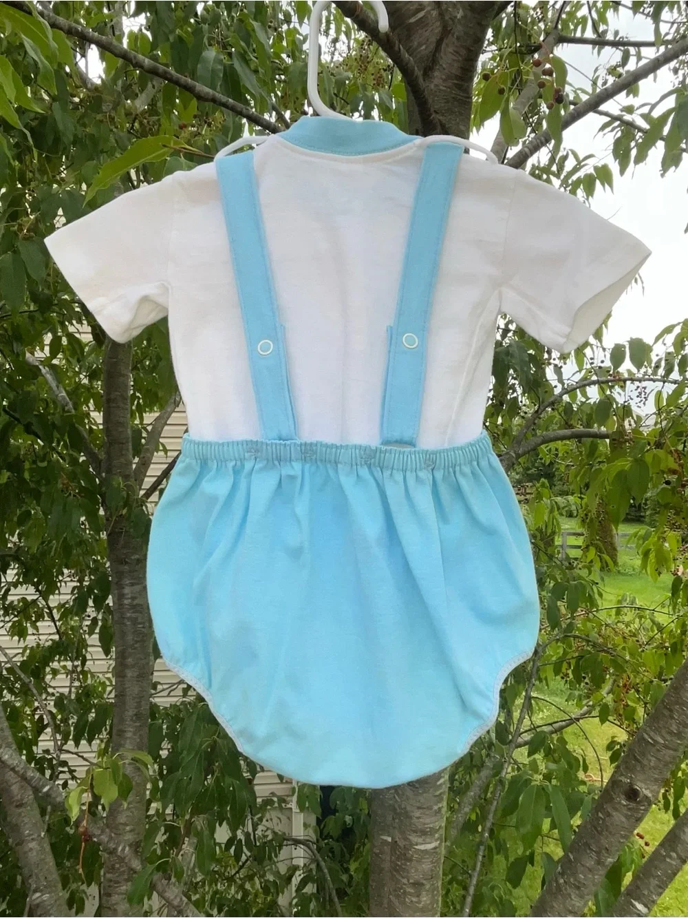 Vintage 70s -80s Carters 2 piece Bubble Romper Size 6m